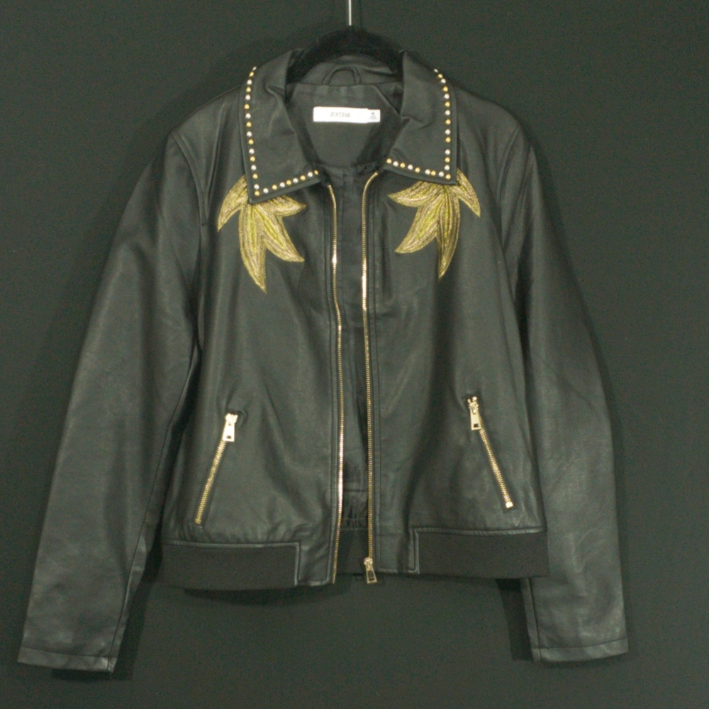 Just fab jacket studded and embroidered